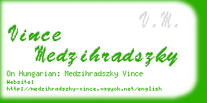 vince medzihradszky business card